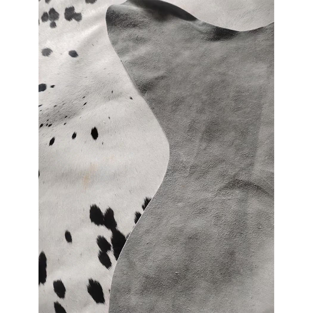 Genuine Black & White Spotted Cowhide Rug  Natural, Luxurious