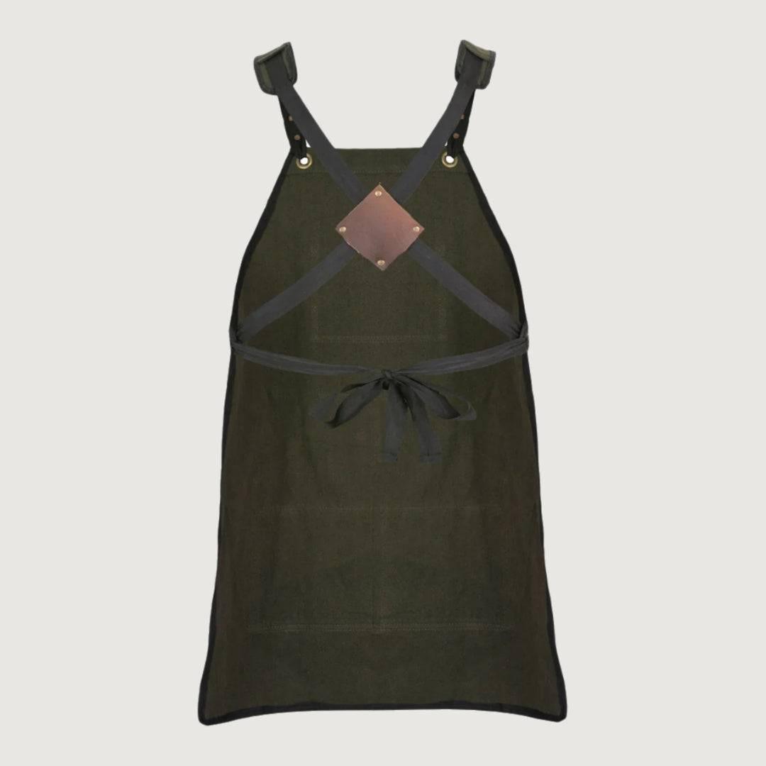 The Olive Vintage Green Canvas Apron