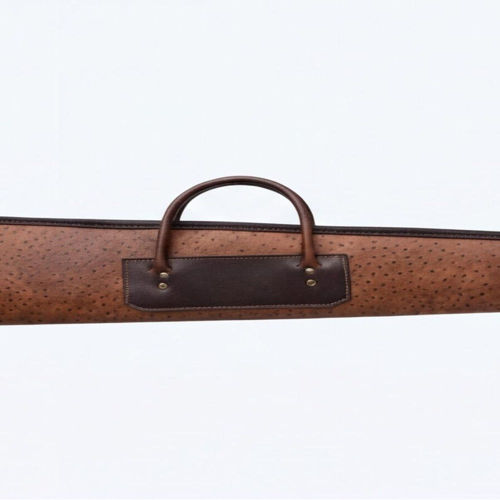 Top Grain Leather Shotgun Case  Heavy Duty Padded Design