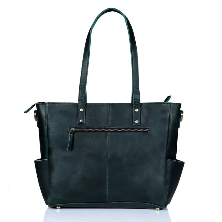 marilyn buffalo leather laptop tote bag
