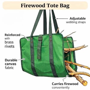 canvas firewood carrier for people who actually use this gear