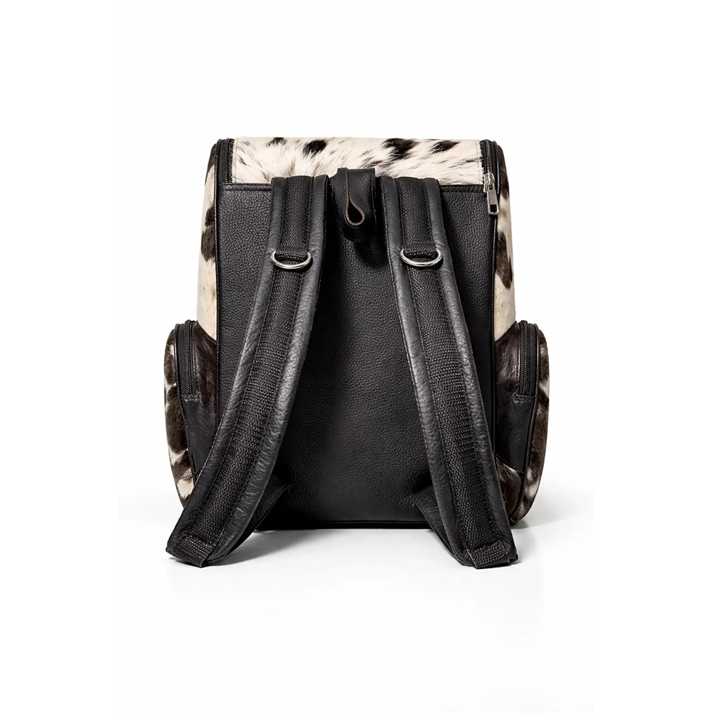 Spotted Cowhide Black and White Leather Tote Bag  Large Capacity Work Bag22