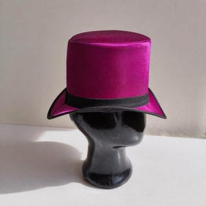 Handmade Hot Pink Top Hat Bold Statement Hat for Steampunk Mad Hatter Cosplay  Festivals