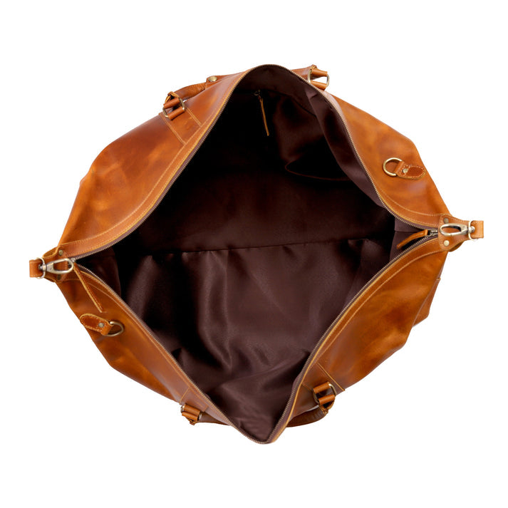 Leather Duffel Travel Bag  20 inch