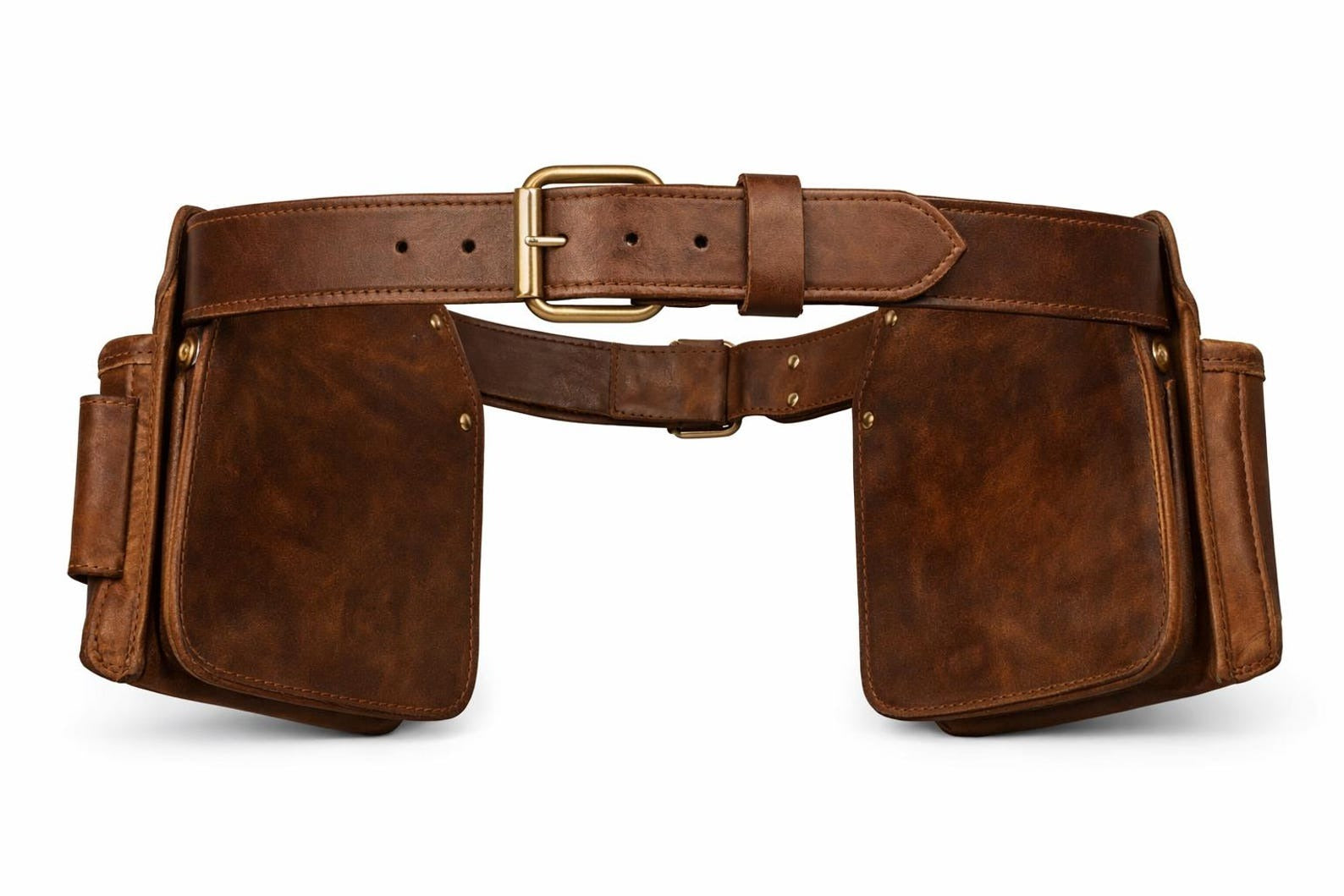 Adjustable Leather Tool Belt Carpenter Tool Pouch Organizer for Men