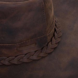 Custom made 100  genuine Leather Western Cowboy Hat With Pure Leather Sweatband