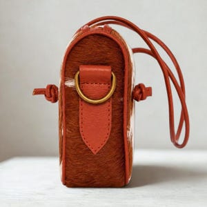 Genuine Cowhide Shoulder Bag  Hair On Leather Western Handbag  Rustic Tote