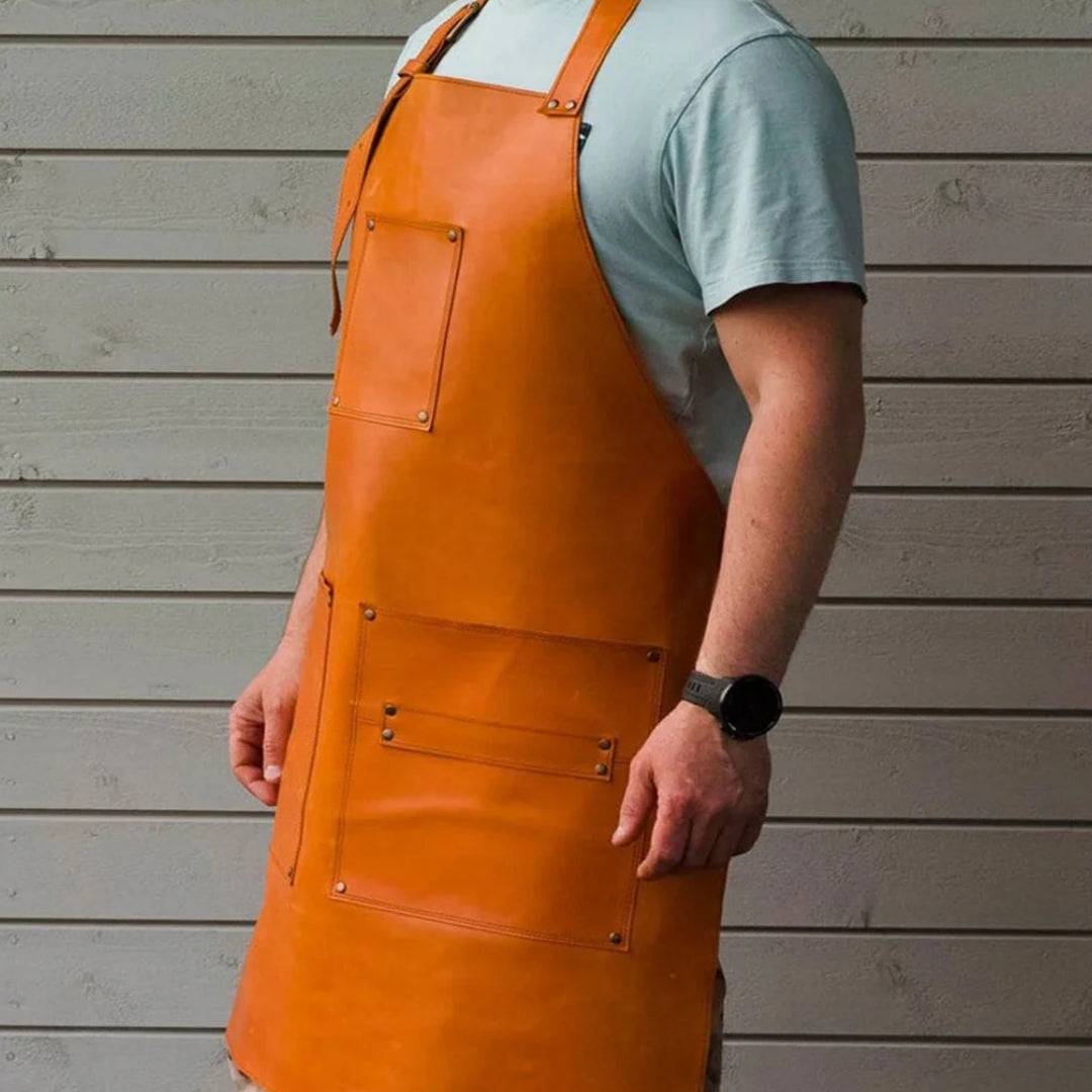 Premium Light Brown Leather Apron