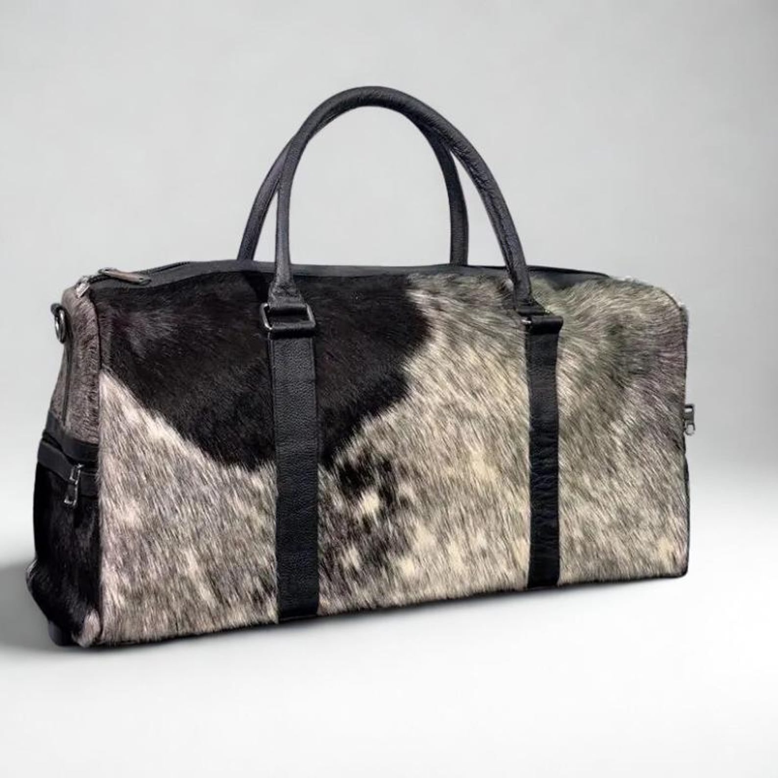 Cowhide Leather Duffel Bag  Handmade Travel Gym Bag