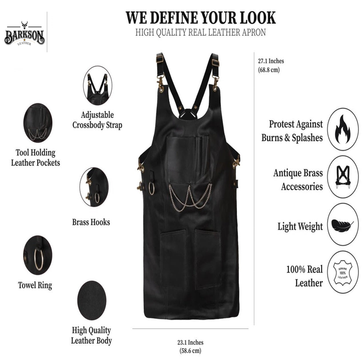The Bedfordshire Full Grain stylish Leather Apron