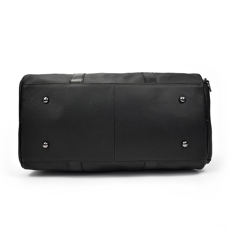 The Weekender  Vintage Leather Duffle Bag black and brown