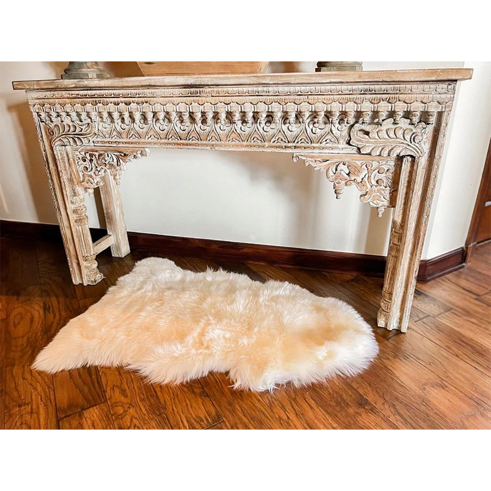 Genuine White New Zealand Sheepskin 2' x 3' inches