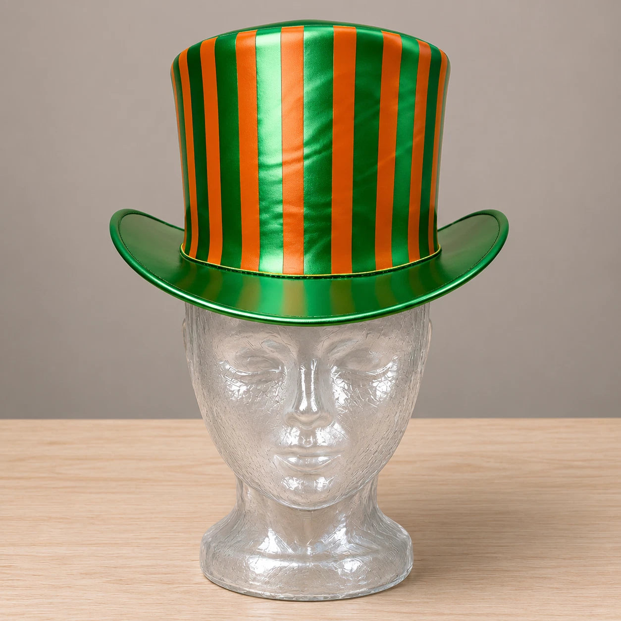 Handmade Metallic Green Leather Top Hat Steampunk Cosplay Festival Gothic  New