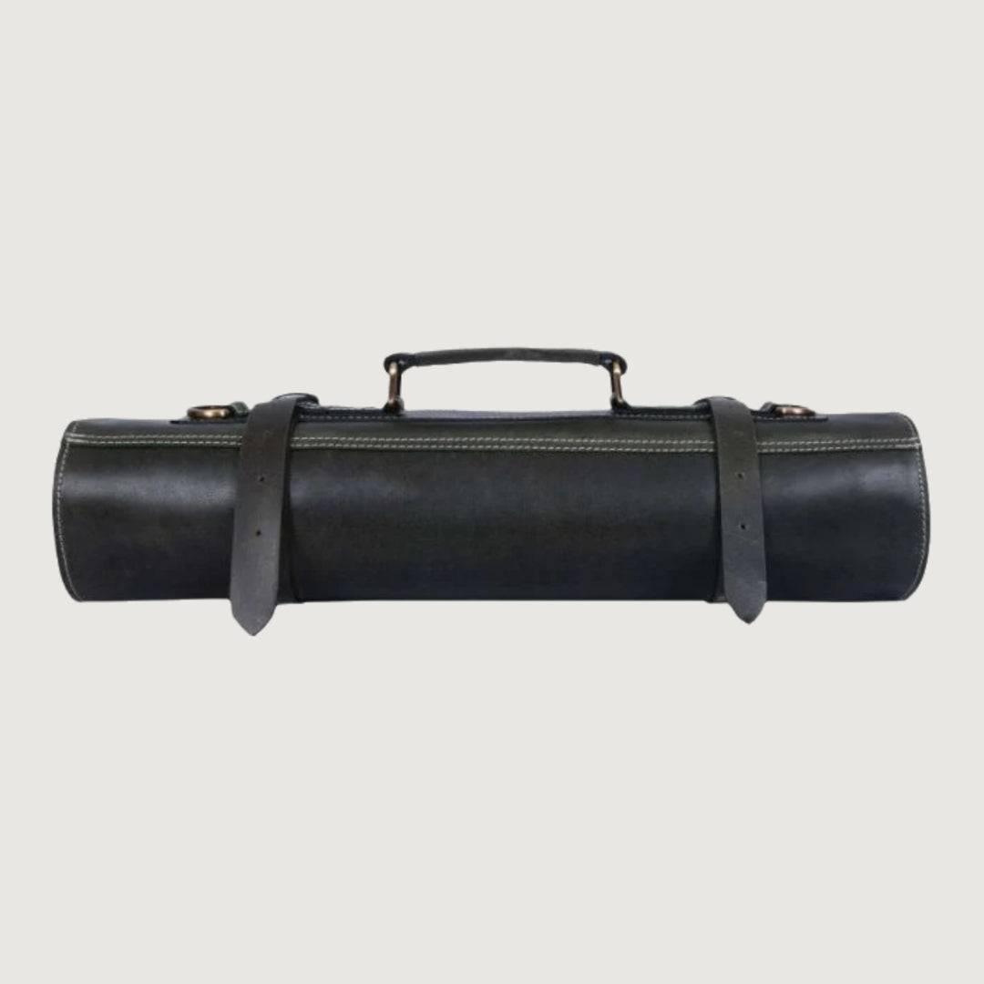 Lightweight Leather Knife Roll with Flexible Wrap Structure