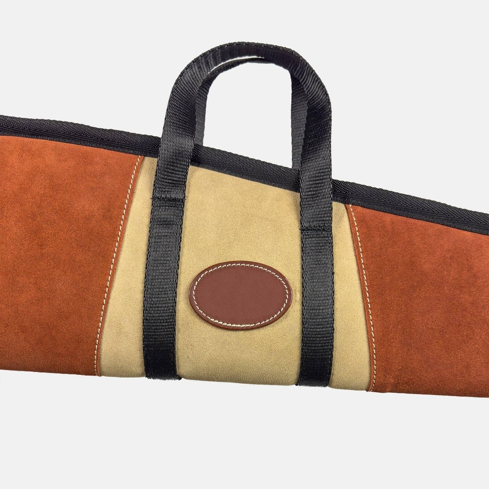 Suede Leather Shotgun Case  Premium Padded Hunting Sleeve