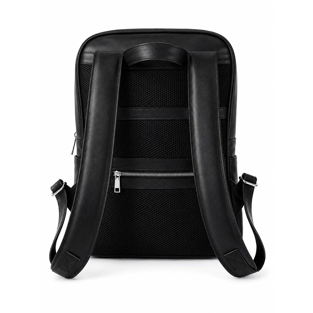 Luxury Black Leather Backpack, Handmade Laptop Travel Work Bag