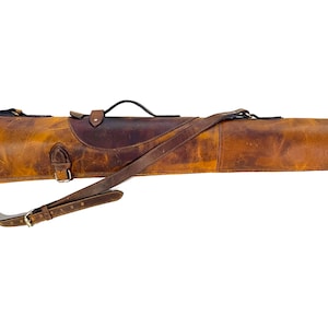 Handmade Leather Shotgun Case Rifle Scabbard Gun Sling