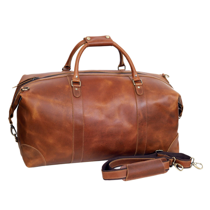 Leather Duffel Travel Bag  20 inch