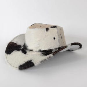 Custom Handmade Western Style Custom Logo Cowhide Leather Cowboy Hats Outdoor Waterproof Fashion Headwear