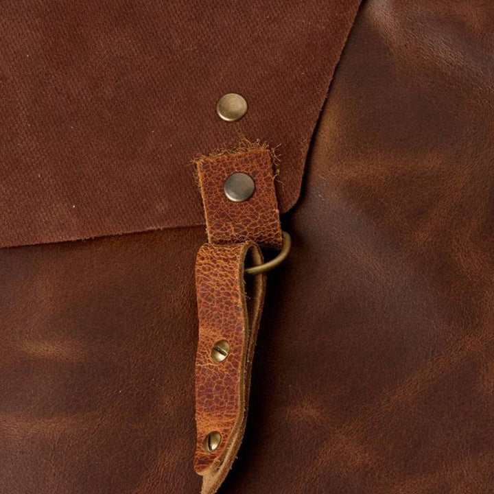 Classic Dark Brown Leather Apron