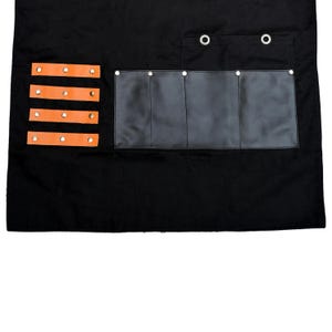 Heavy Duty Work Apron Adjustable Cross Back Multi Tool Pockets