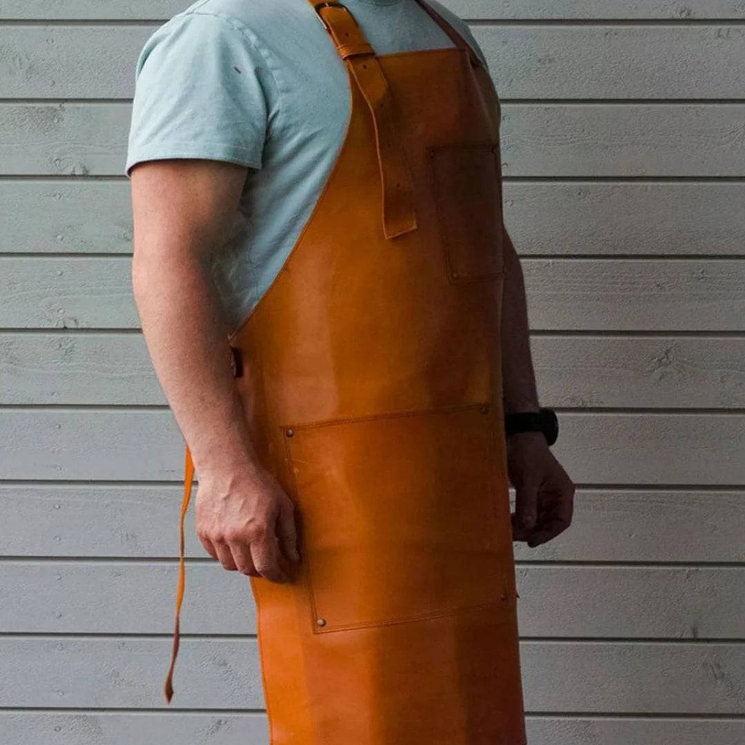Premium Light Brown Leather Apron