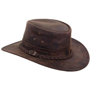 Custom made 100  genuine Leather Western Cowboy Hat With Pure Leather Sweatband