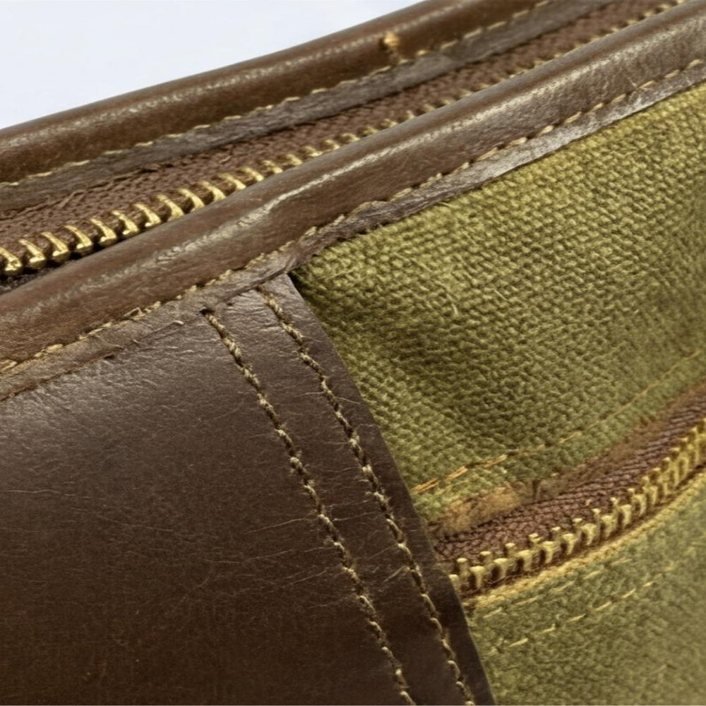 Classic Green Canvas  Leather Rifle Case  Padded Hunting Sleeve