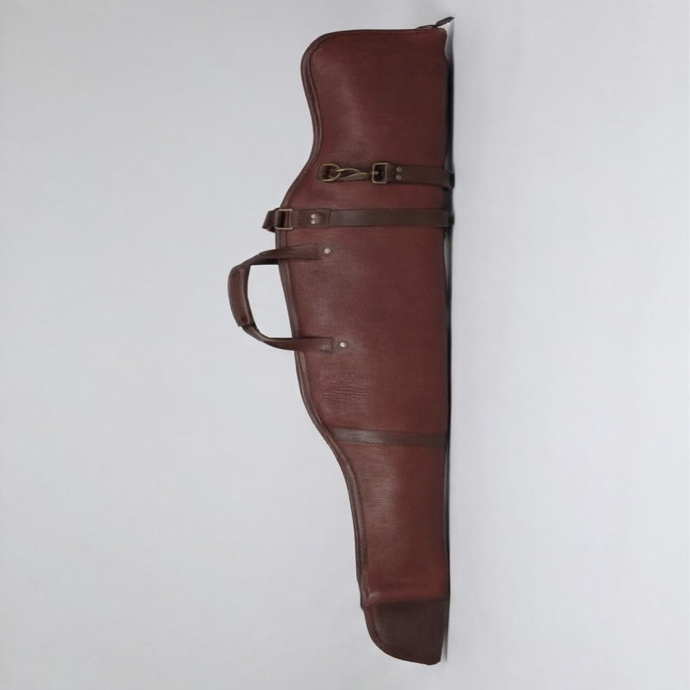 Two Tone Leather Rifle Case  Reinforced Heavy Duty Design
