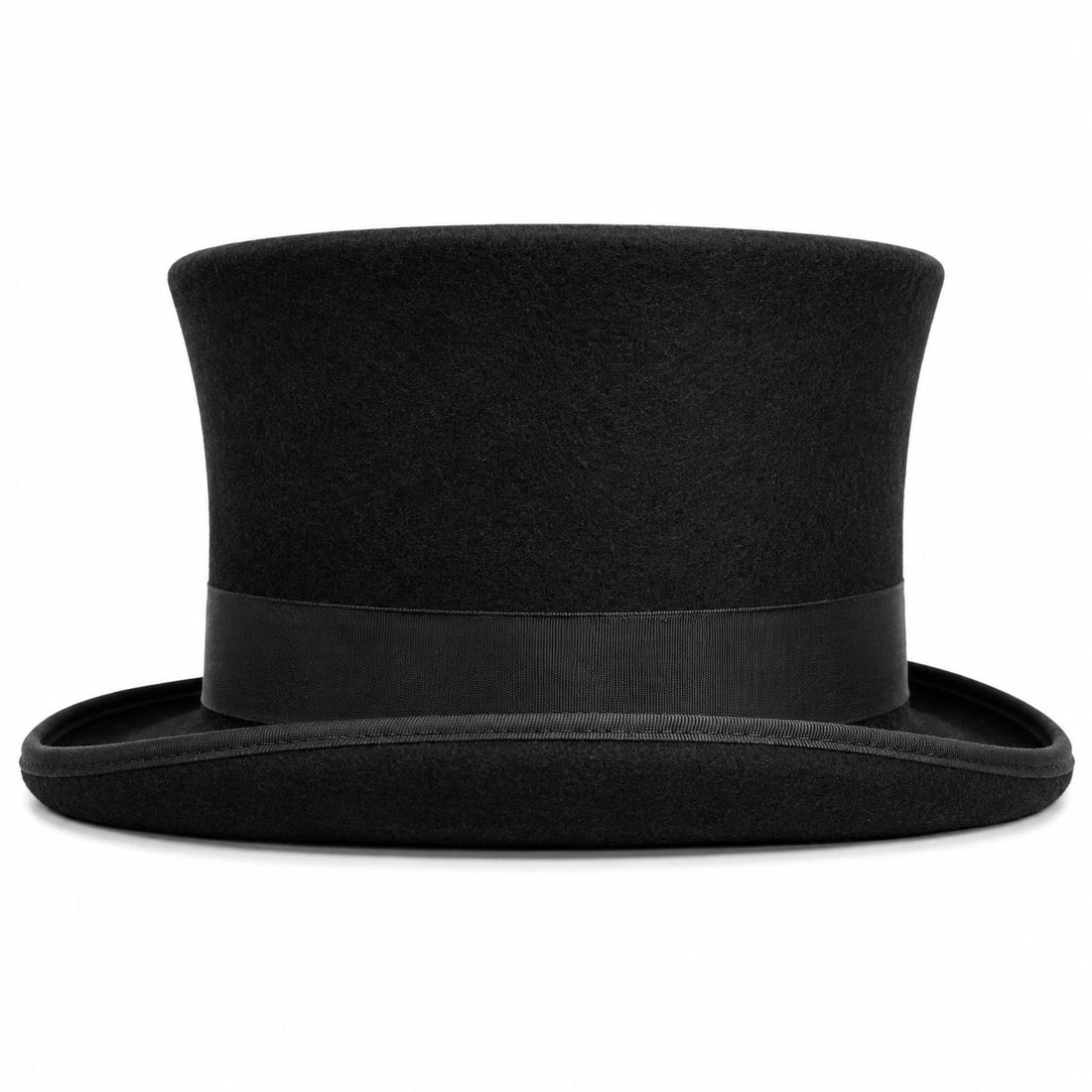 Black Felt Top Hat Removable Feather Steampunk Victorian Gothic Costume Men