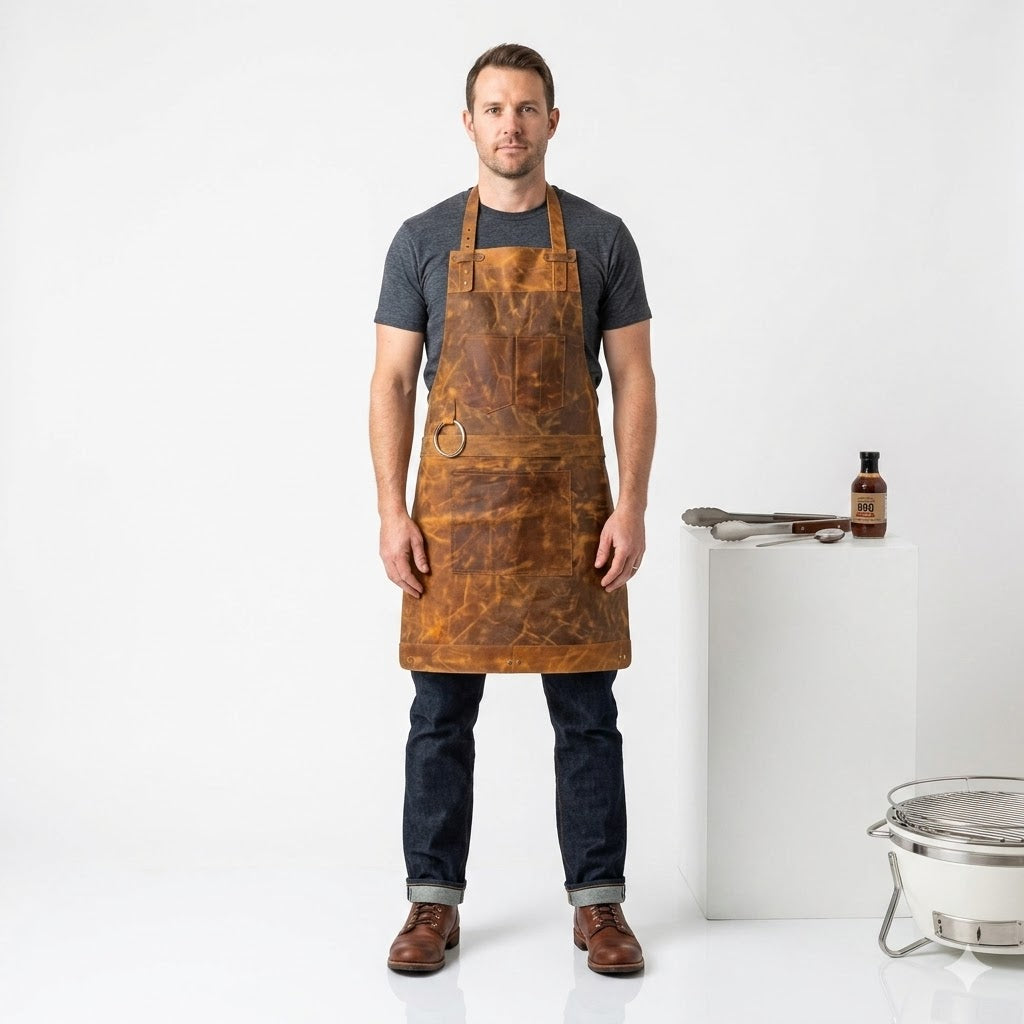The Crazy Horse Pull up Leather aprons