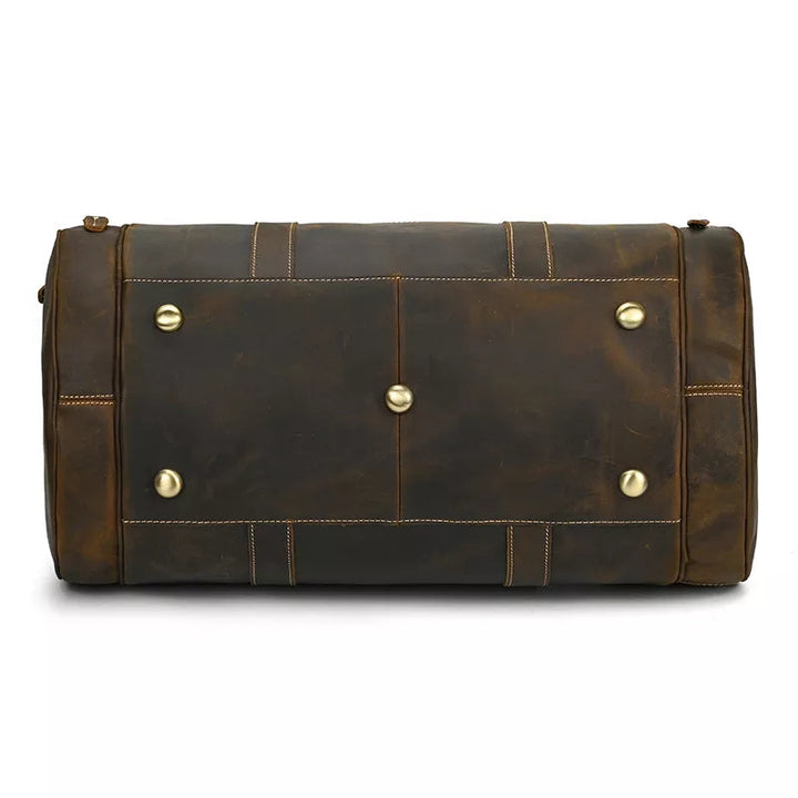 Weekender  Round Vintage Leather Weekender