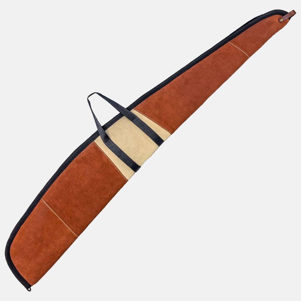 Suede Leather Shotgun Case  Premium Padded Hunting Sleeve