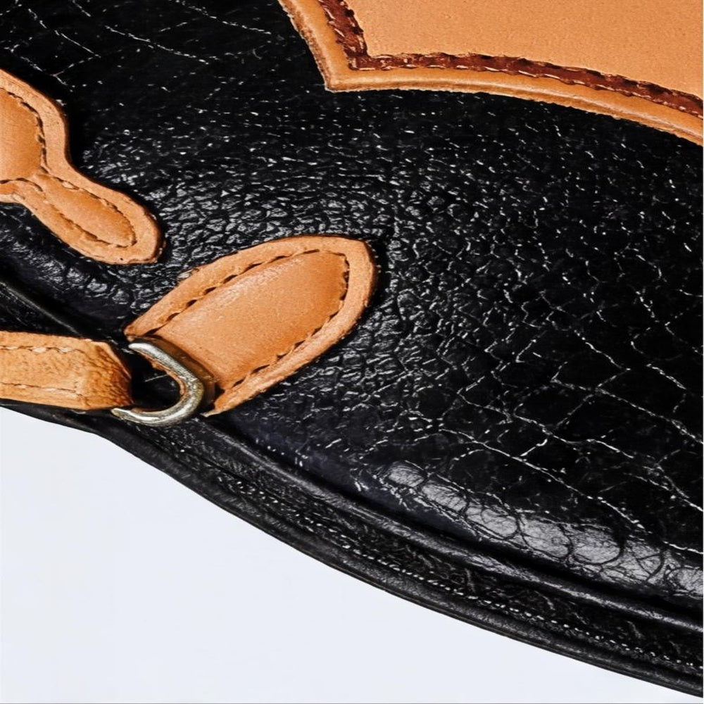 Embossed Elephant Print Leather Rifle Case  Padded Hunting Sleeve