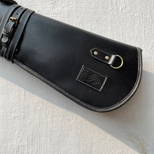 Western Rifle Scabbard  42 Black Full Grain Leather