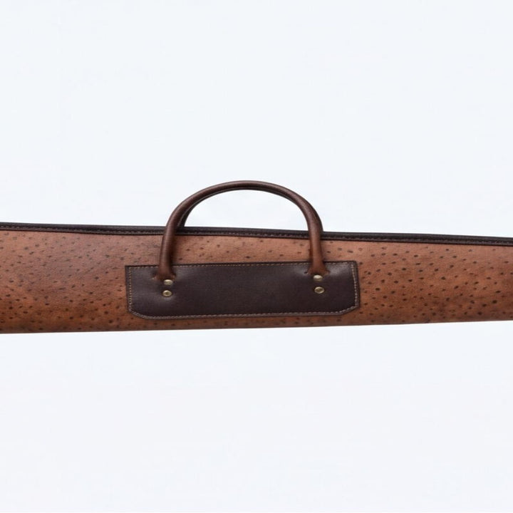 Top-Grain Leather Shotgun Case  Heavy Duty Padded Design