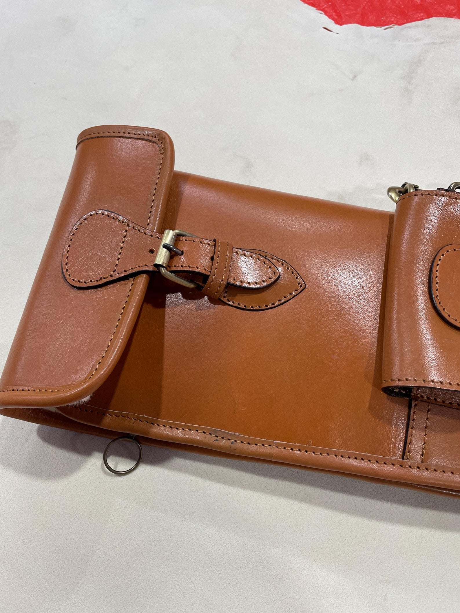 45 Tan Leather Rifle Scabbard  Western Gun Scabbard with Fur Lining