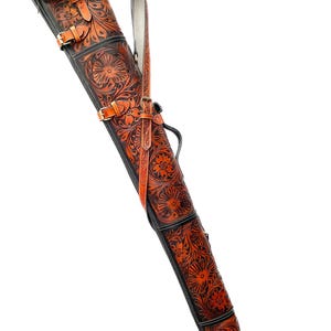 Western Leather Scabbard  52 Gun Case Sling with Buckle