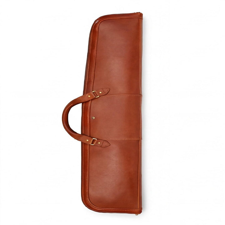 Handcrafted Leather Clay Shotgun Case   Padded Hunting Sleeve