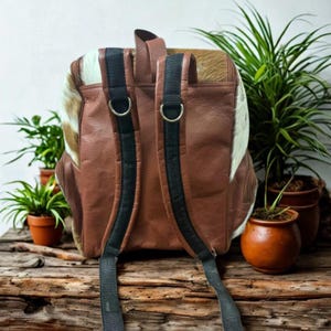 Handmade Cowhide Diaper Backpack Western Style Leather Bag