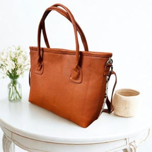 Handmade Cowhide Tote Bag Western Style Leather Shoulder Bag