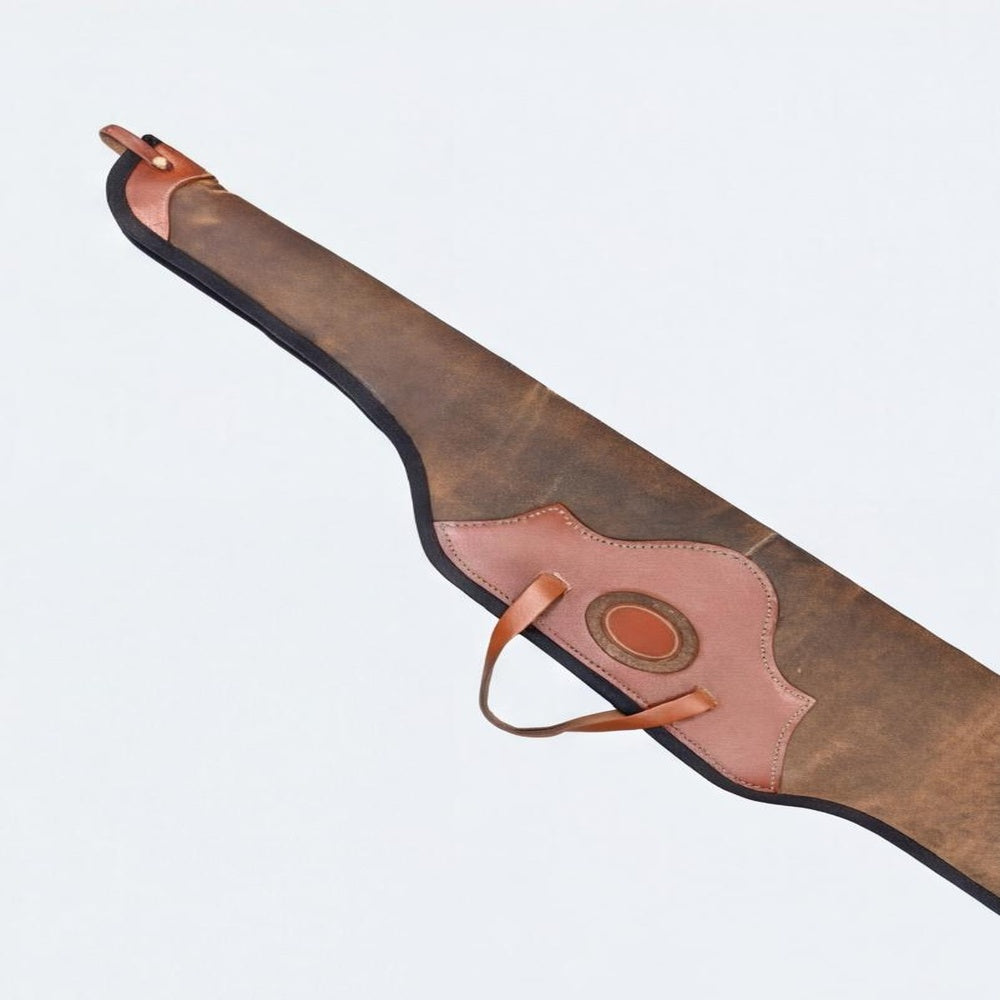 Premium Leather Scoped Rifle Case  Soft Padded Hunting Sleeve