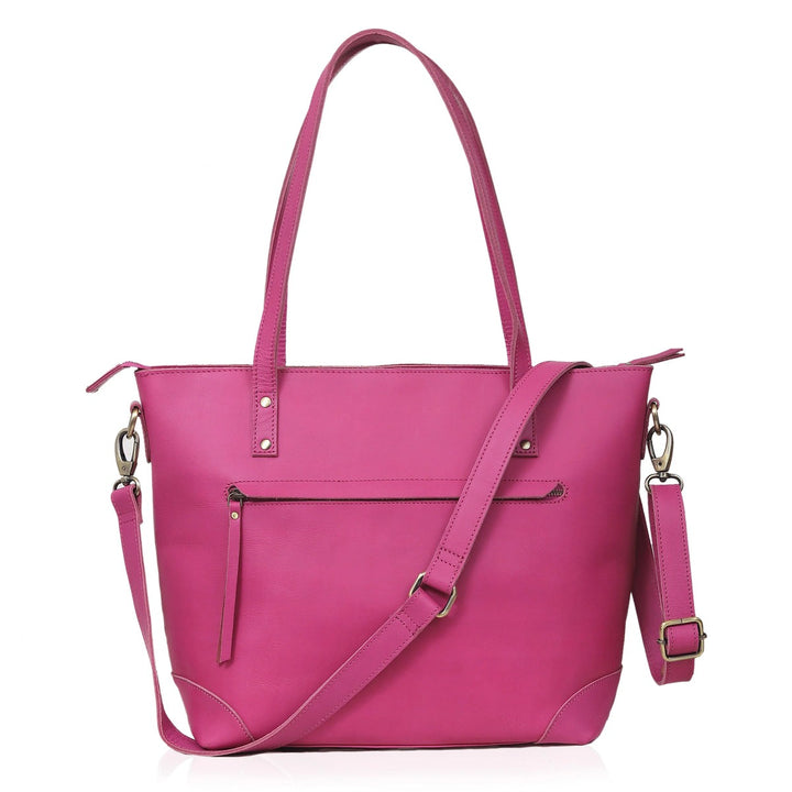 marilyn buffalo leather tote bag pink