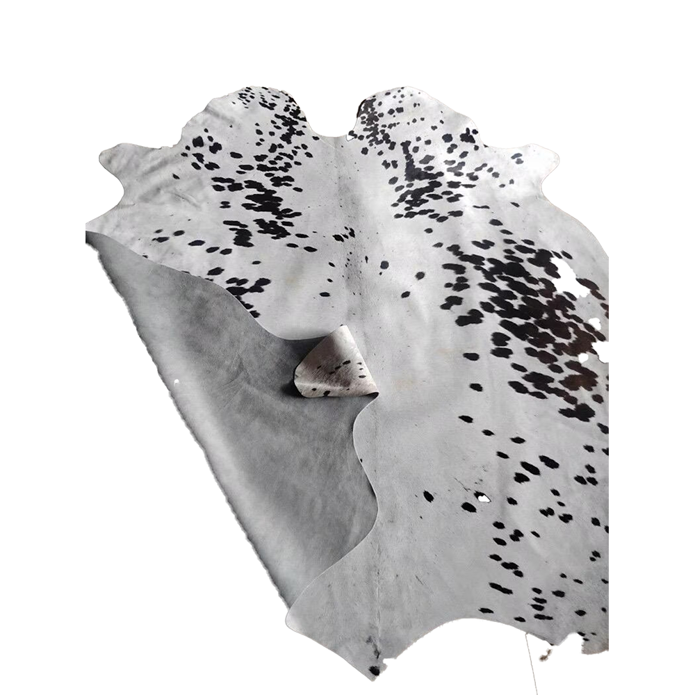 Genuine Black & White Spotted Cowhide Rug  Natural, Luxurious
