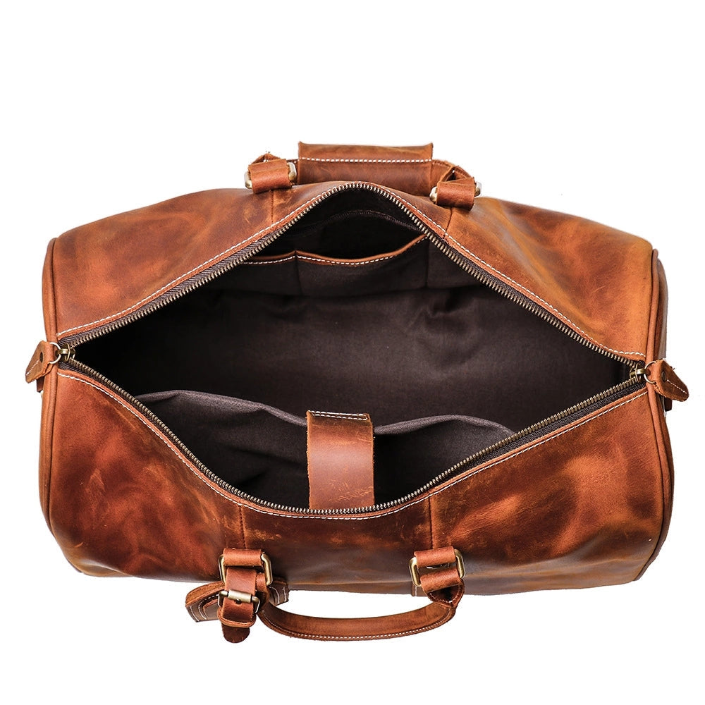 Small Leather Duffle Bag