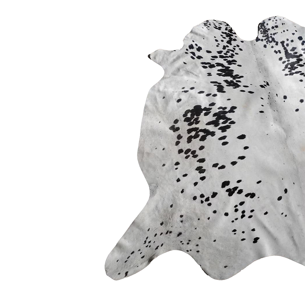 Genuine Black & White Spotted Cowhide Rug  Natural, Luxurious