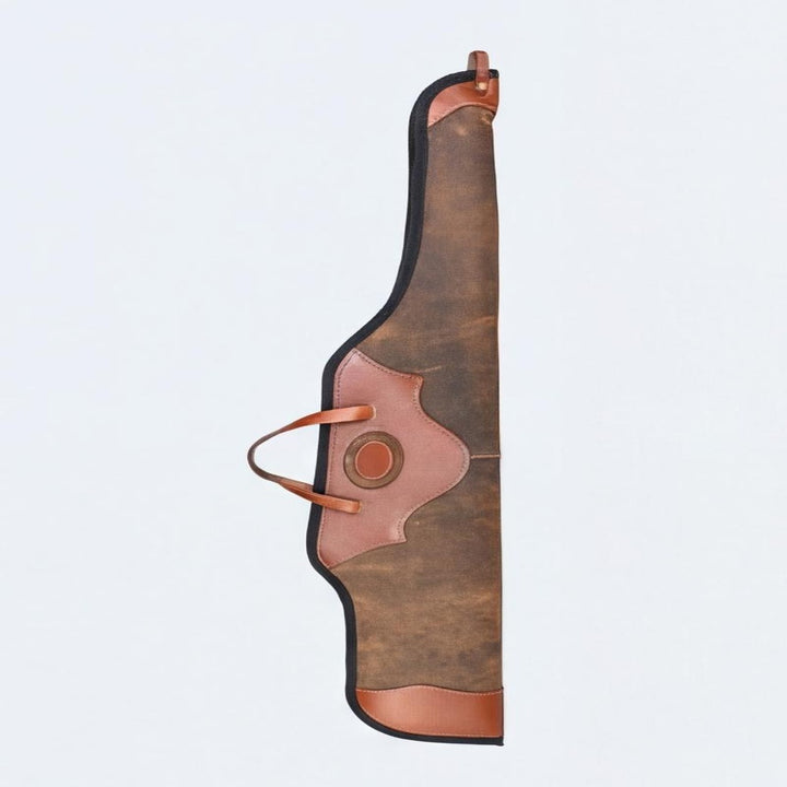 Premium Leather Scoped Rifle Case  Soft Padded Hunting Sleeve