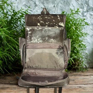 Handmade Cow Hair on Leather Backpack Rustic Western Style