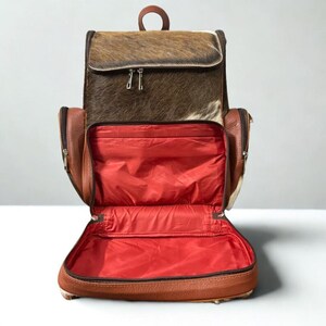 Real Cowhide Diaper Backpack, Western Hair on Hide Travel Bag Baby Bag Gift for Mom