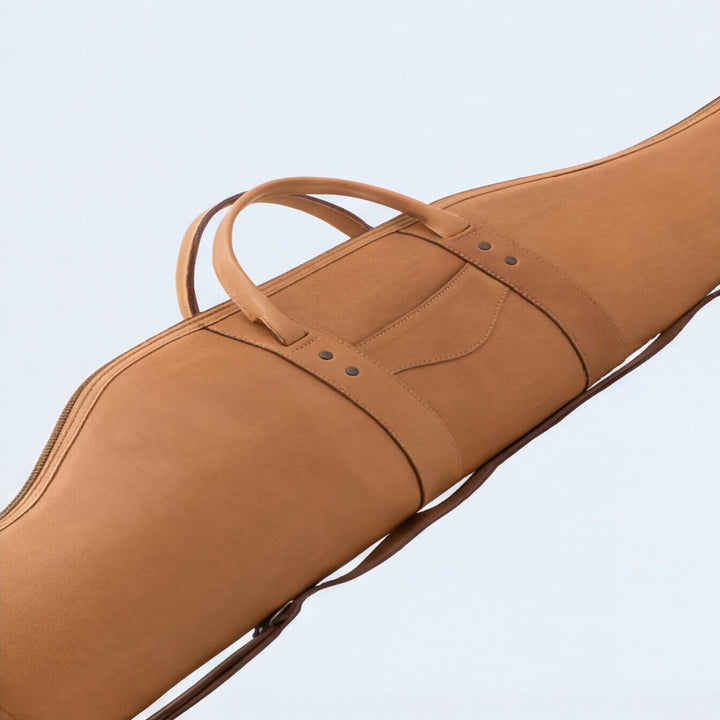 Handcrafted Full Grain Leather Rifle Case  Padded Hunting Sleeve